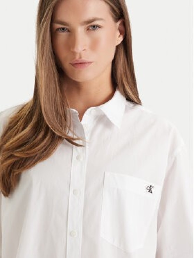 Calvin Klein Jeans Koszula LV047F102G Biały Relaxed Fit
