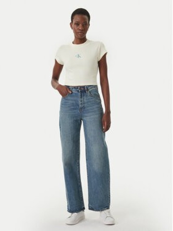 Calvin Klein Jeans T-Shirt LV047F833G Żółty Slim Fit