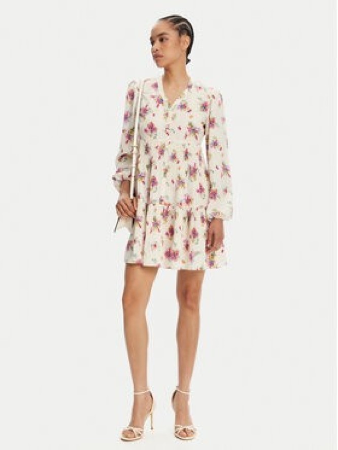 Liu Jo Sukienka codzienna WA5168 T3786 Écru Relaxed Fit