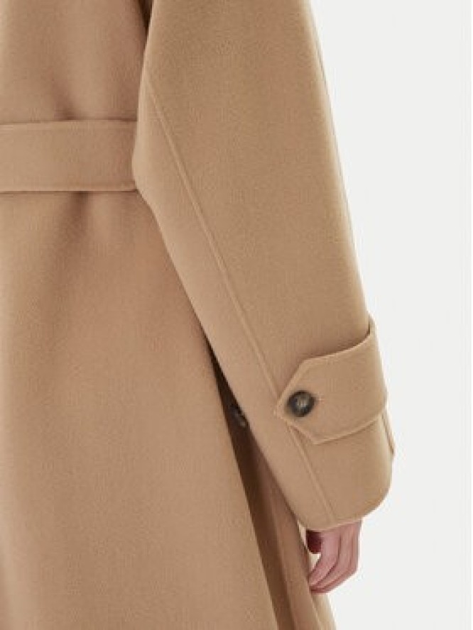 Weekend Max Mara Płaszcz wełniany Cadine 2525016022 Beżowy Regular Fit