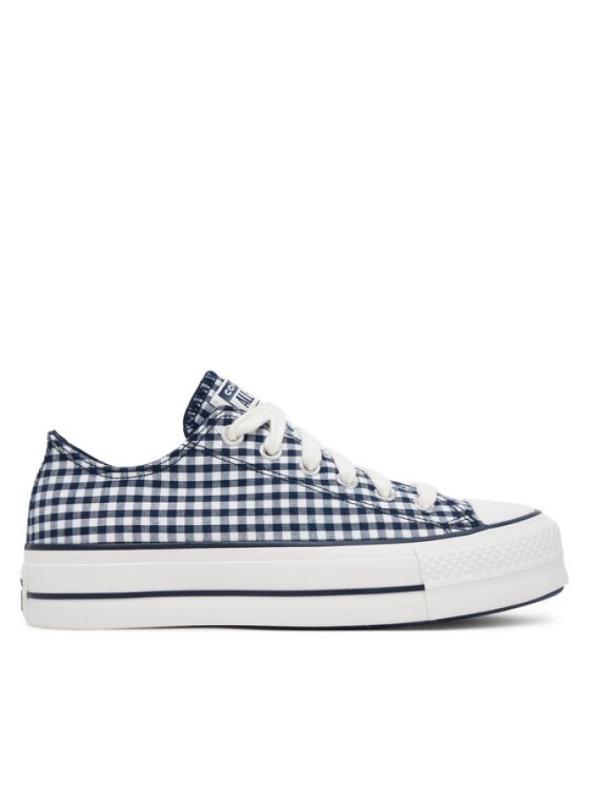Converse Trampki Chuck Taylor All Star Lift Platform Gingham A13664C Granatowy