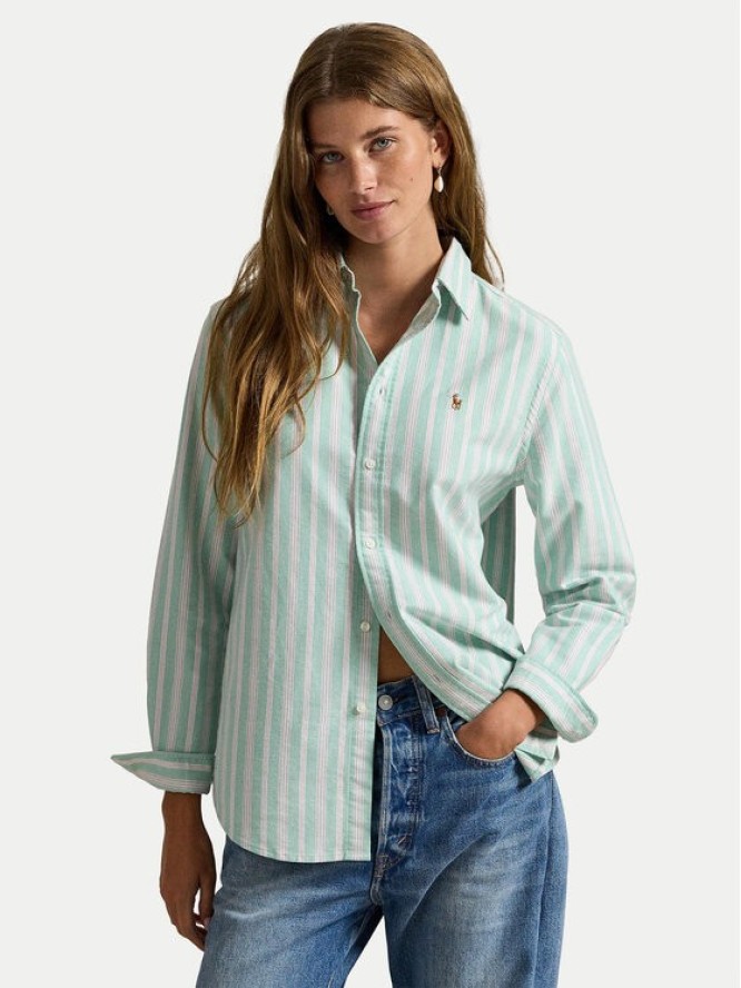 Polo Ralph Lauren Koszula 211970739500 Zielony Relaxed Fit