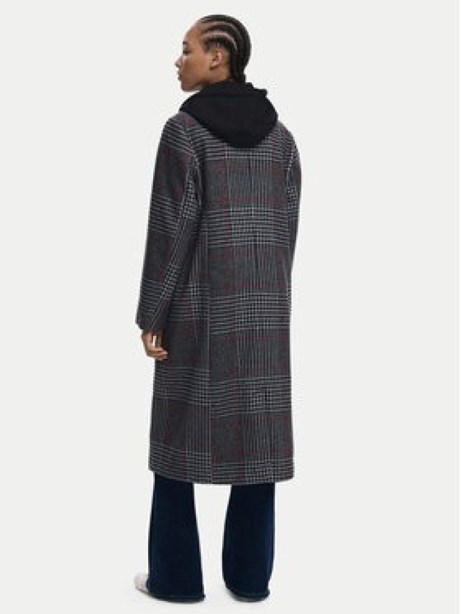 Desigual Płaszcz wełniany Capucha 25WWEW13 Szary Regular Fit