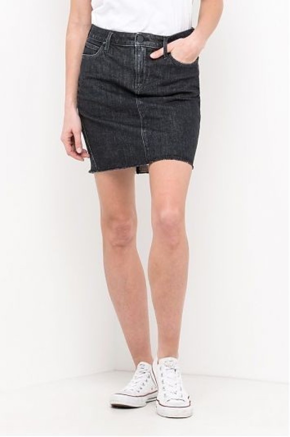 LEE Skirt AV DAMSKA SPÓDNICA JEANSOWA BLACK STONE L38JRGAV 112108233