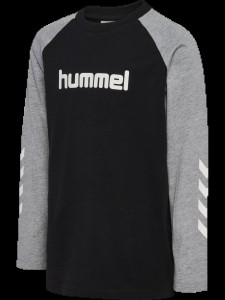 hummel hmlJR Koszulka z długim rękawem z bawełny organicznej – logo