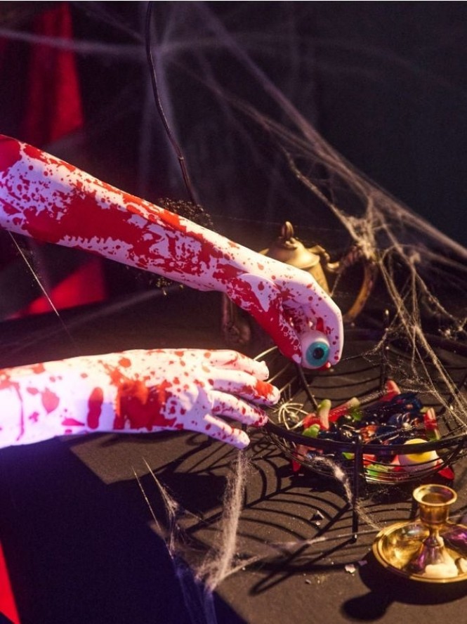 Akcesoria halloweenowe: rękawiczki i skarpetki - wielobarwny