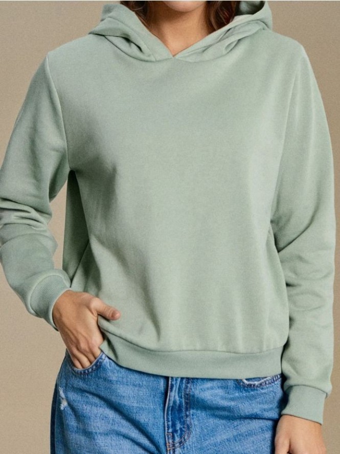 Bluza hoodie basic - zielony