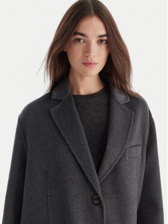 ViCOLO Płaszcz wełniany TF0005 Szary Regular Fit