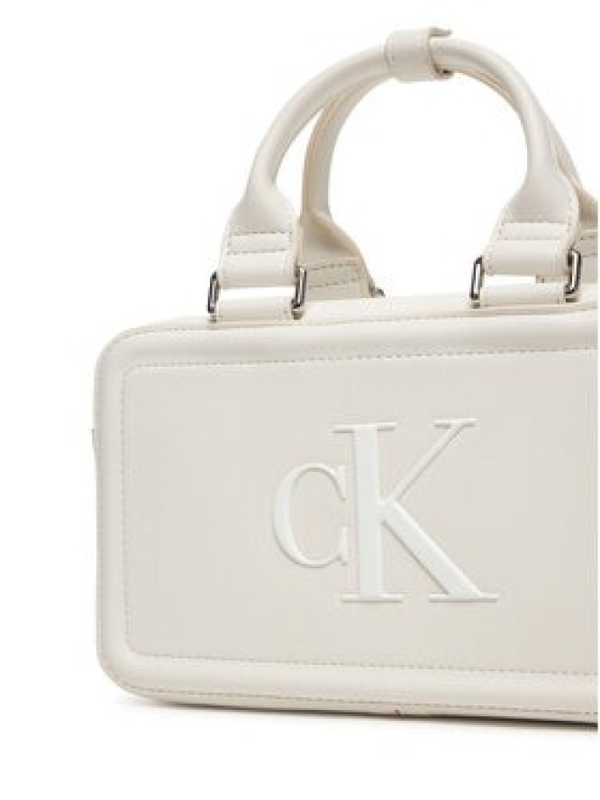 Calvin Klein Torebka Bold Ck Bauletto Crossbody LV04F3411G Biały