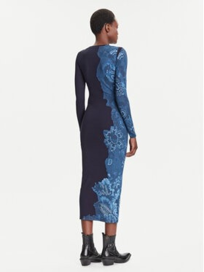 Desigual Sukienka codzienna Limbani 25WWVK31 Granatowy Slim Fit