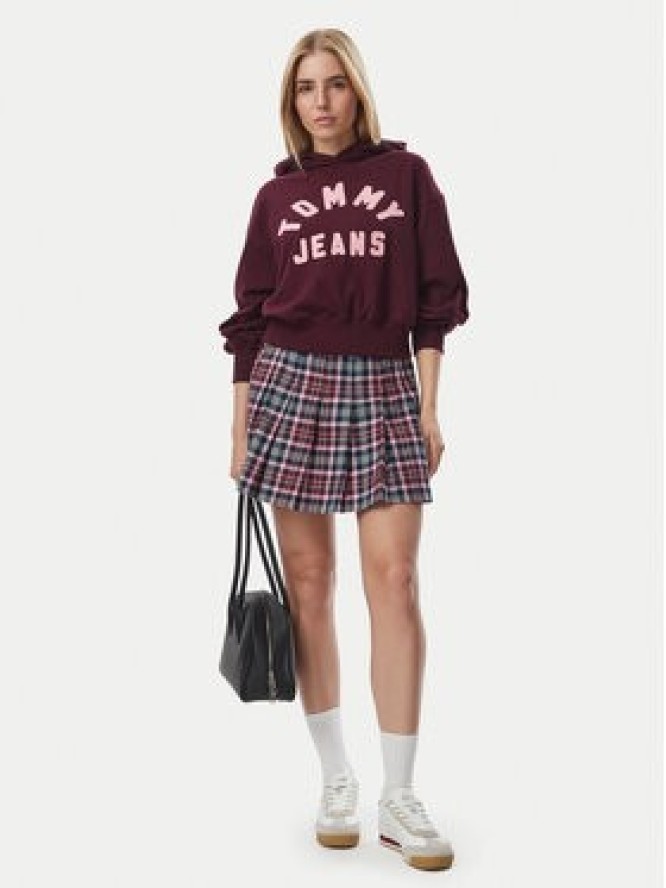 Tommy Jeans Bluza Arch DW0DW23455 Bordowy Oversize