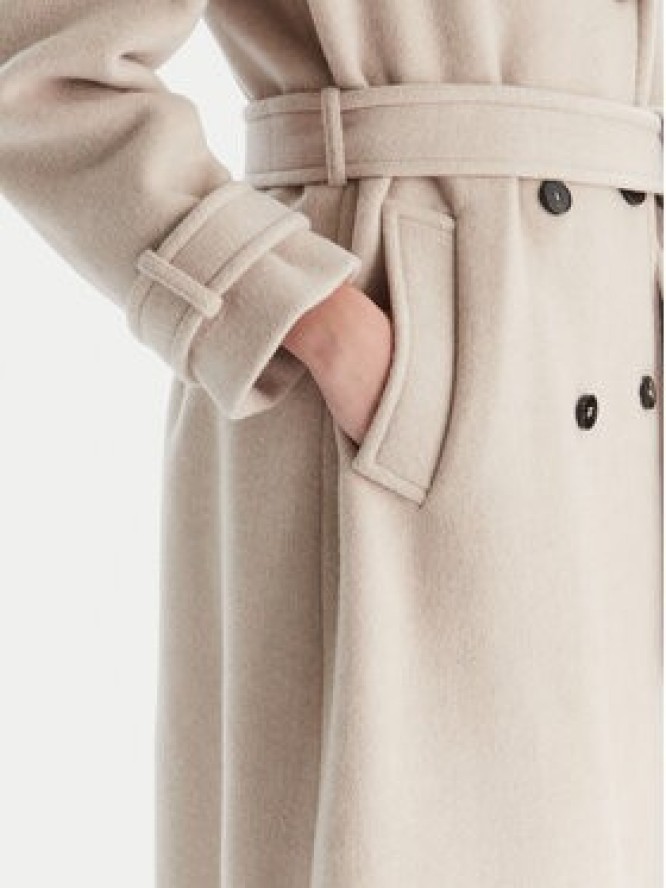 Marella Płaszcz wełniany Balcone 2523016112 Beżowy Regular Fit