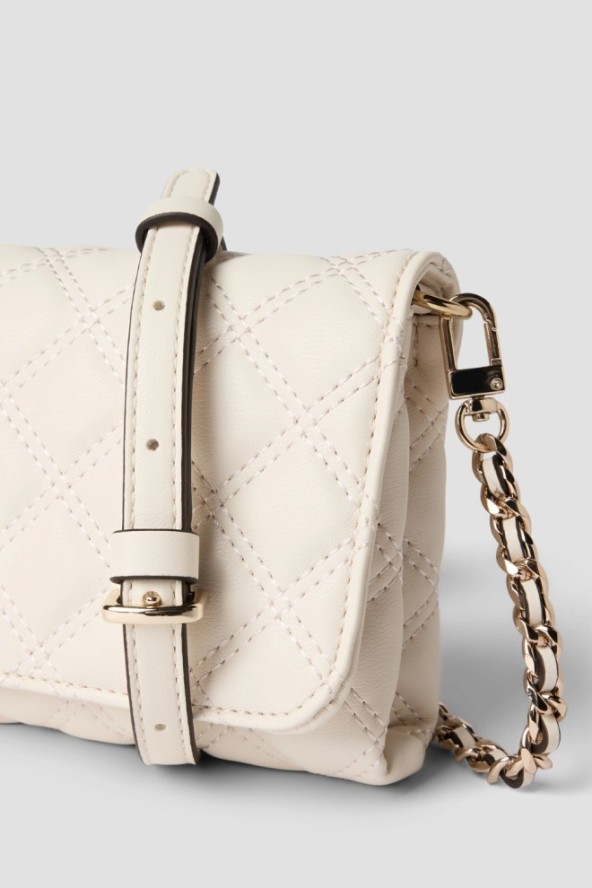 GUESS Damski portfel na łańcuszku w kolorze białym Giully