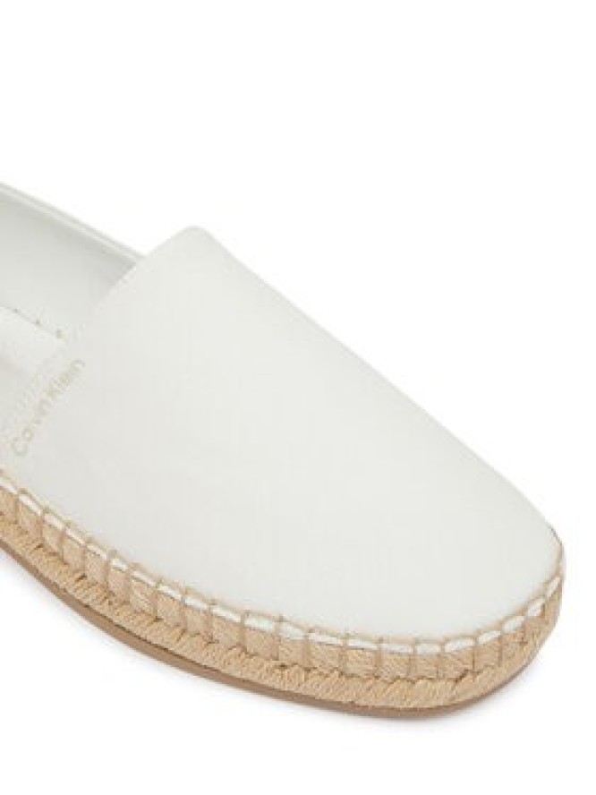 Calvin Klein Espadryle Oblique Espadrille Canvas HW0HW02931 Biały