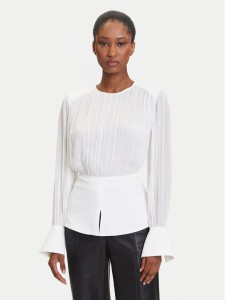 KARL LAGERFELD Bluzka A3W11025 Écru Slim Fit