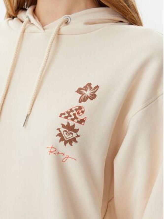 Roxy Bluza ERJFT04952 Beżowy Regular Fit