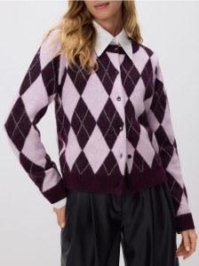 Kardigan w romby - wielobarwny