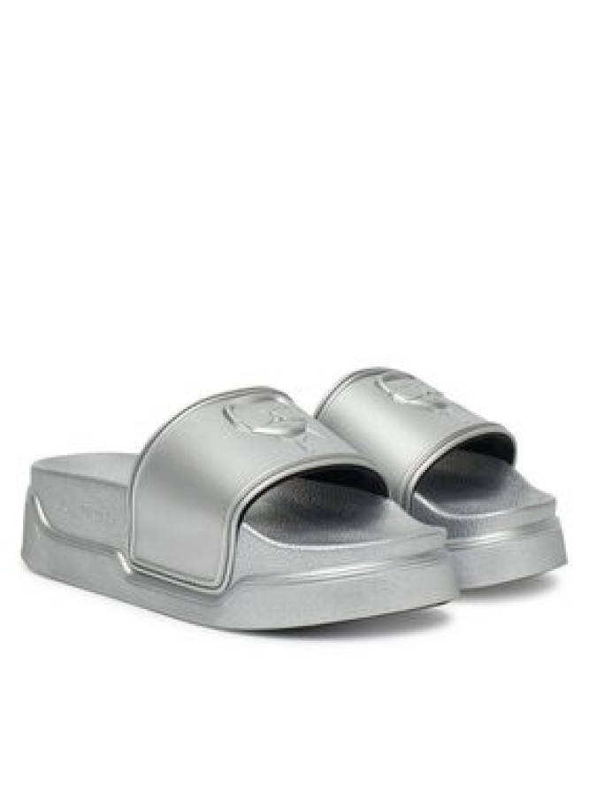 KARL LAGERFELD Klapki Kondominium KL88819 Srebrny