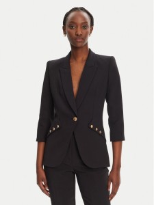 Elisabetta Franchi Marynarka GI-164-52E2-V640 Czarny Regular Fit