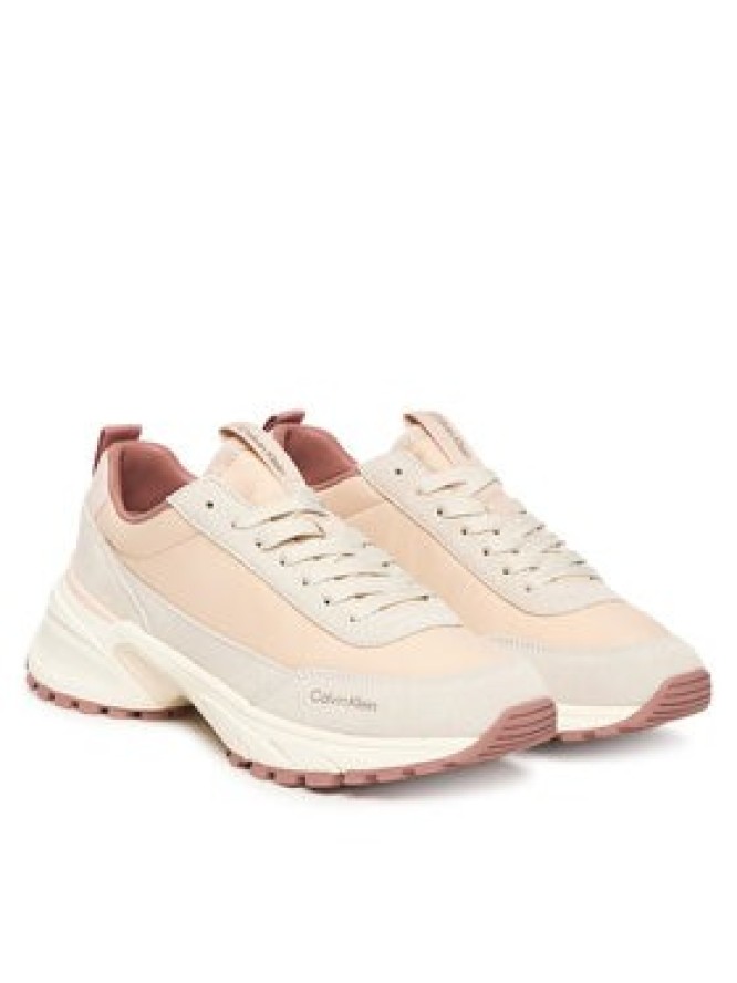 Calvin Klein Sneakersy Hike Runner Mg Nylon Mix YW0YW02075 Różowy