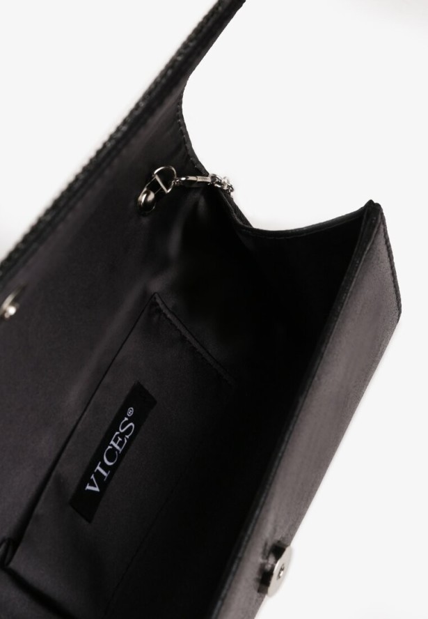 Czarna Cyrkoniowa Torebka Kopertówka Vices Devrina