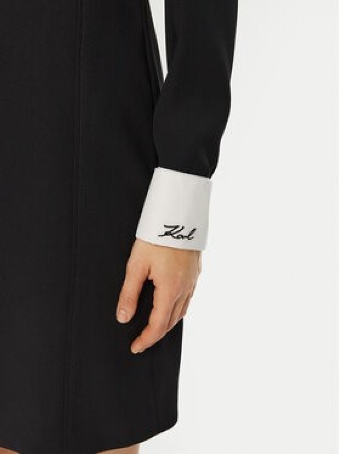 KARL LAGERFELD Sukienka codzienna A1W13032 Czarny Slim Fit