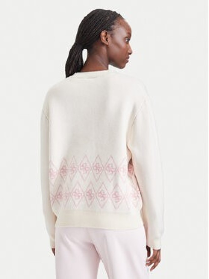 Guess Sweter V6BR16 Z2278 Kremowy Regular Fit