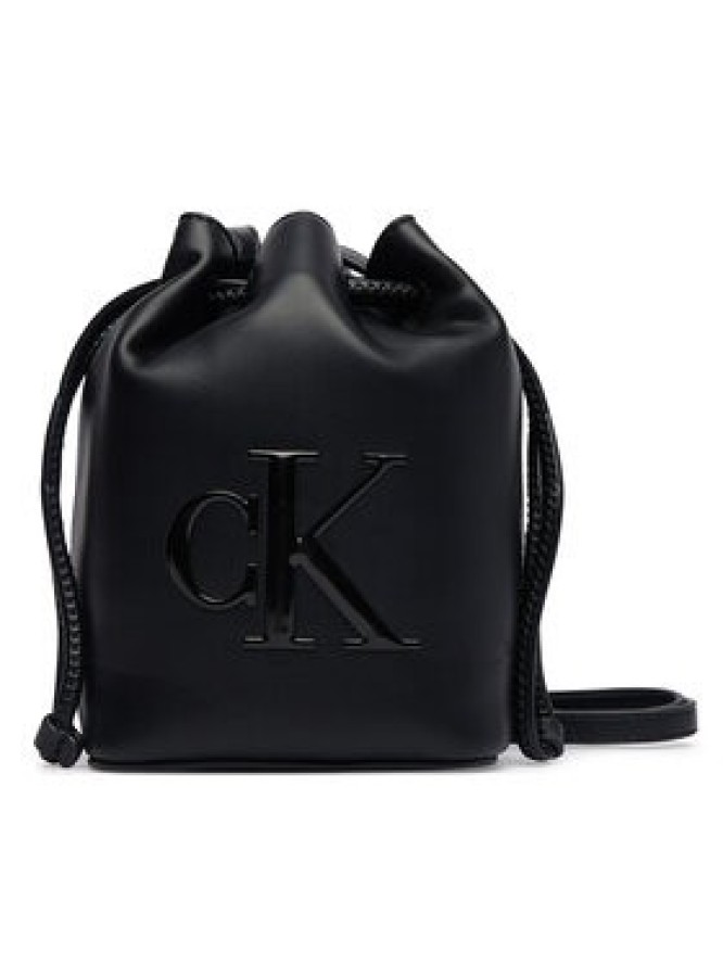 Calvin Klein Torebka Bold Ck Mini Bucket Crossbody LV04F3870G Czarny