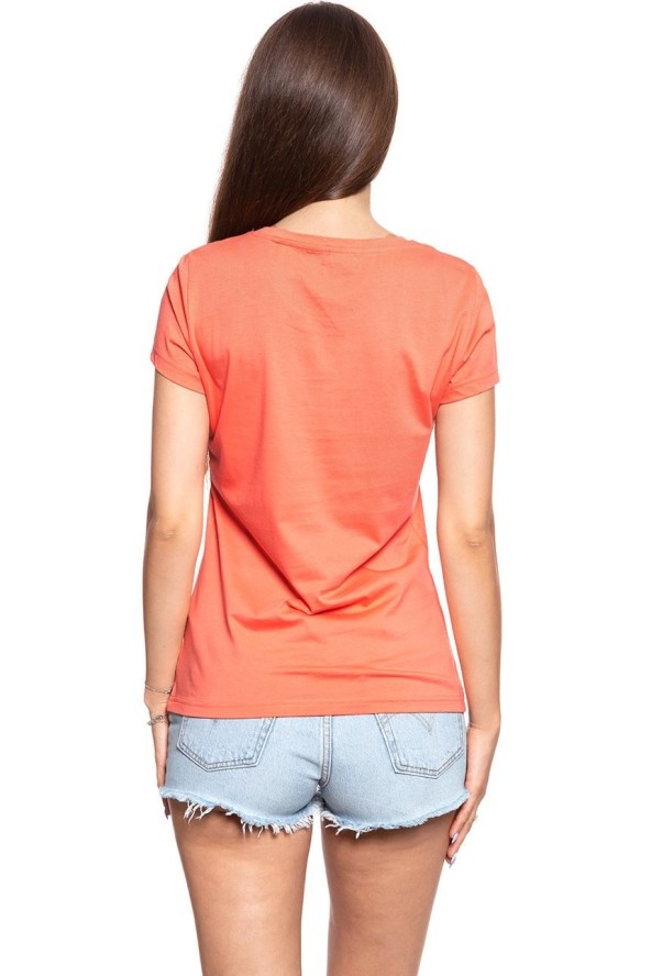 MUSTANG T SHIRT DAMSKI Alexia C Print Persimmon 1009053 8139