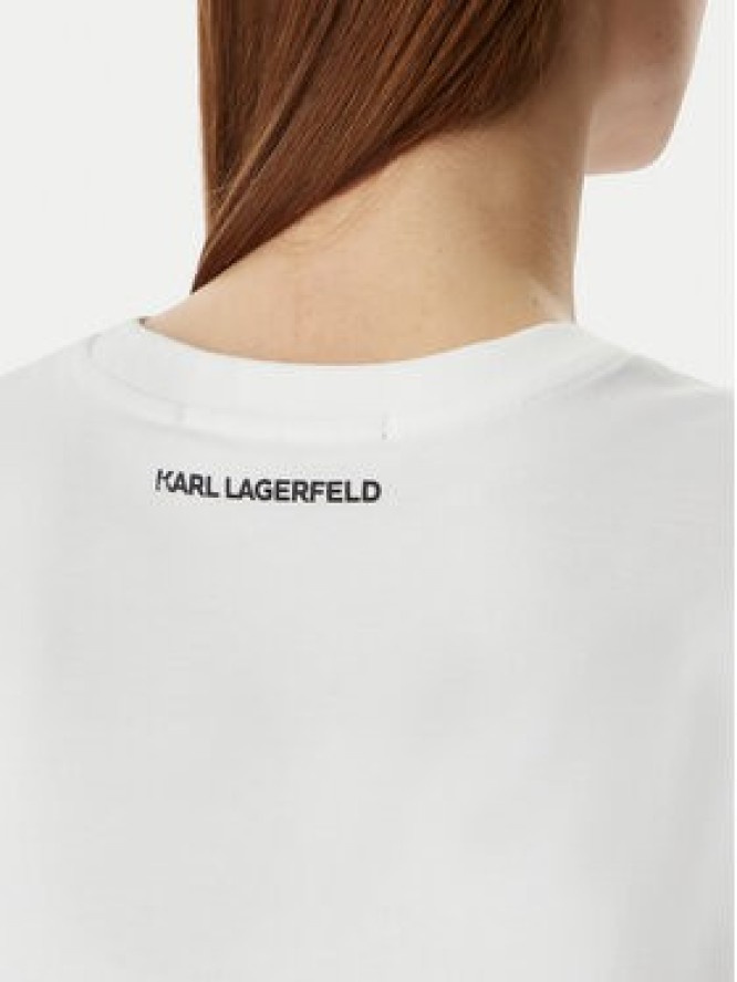 KARL LAGERFELD T-Shirt A3W17077 Biały Regular Fit