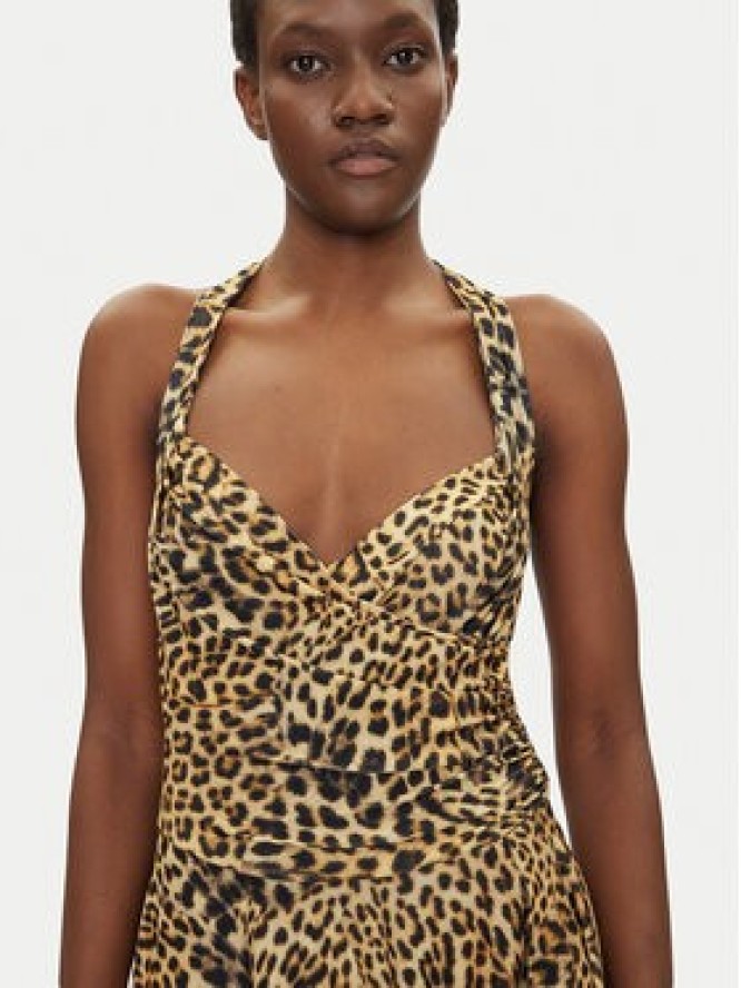 NORMA KAMALI Sukienka codzienna KK4243PLG47656 Brązowy Slim Fit