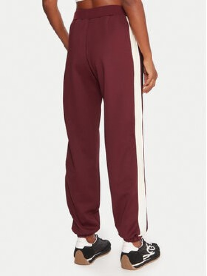 Guess Spodnie dresowe V5BB02 KCX22 Bordowy Regular Fit