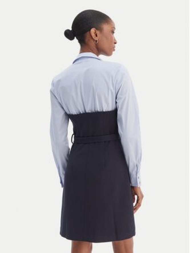 Morgan Sukienka koszulowa 261-RIVOL Granatowy Slim Fit