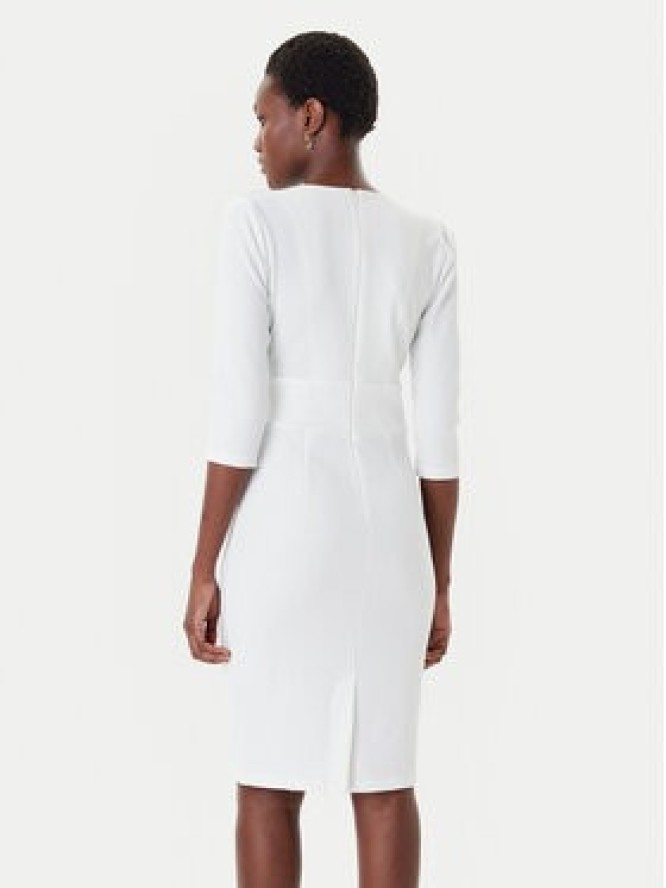 Rinascimento Sukienka koktajlowa CFC0126151003 Biały Slim Fit