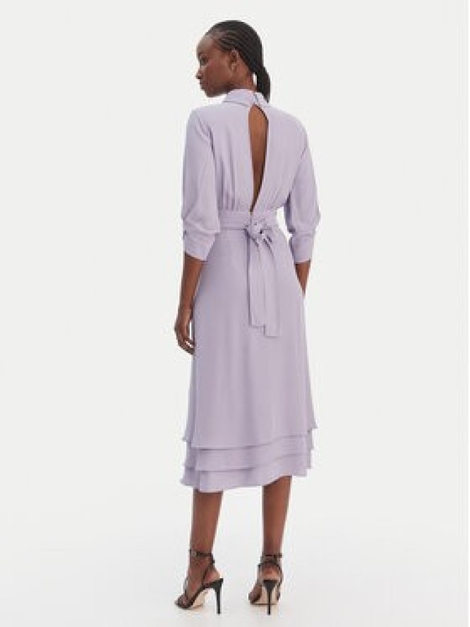 Elisabetta Franchi Sukienka koktajlowa AB-923-61E2 Fioletowy Regular Fit