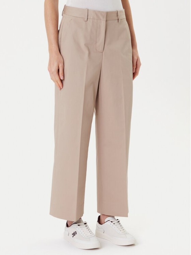 Tommy Hilfiger Spodnie materiałowe WW0WW45791 Beżowy Wide Leg