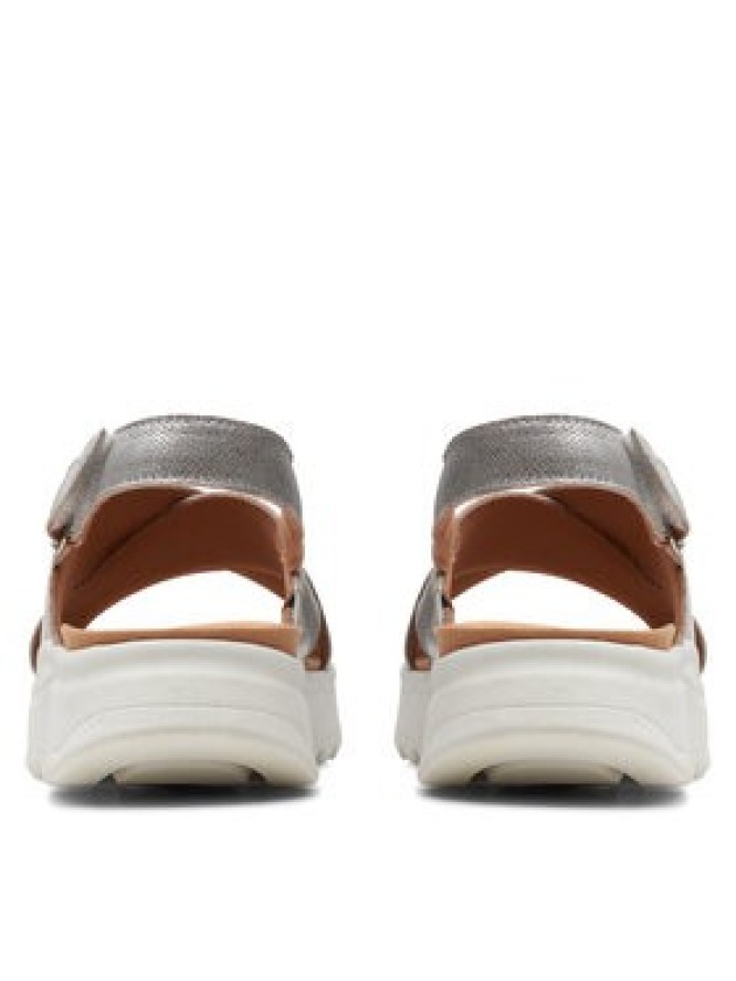 Clarks Sandały DashLite Wish 26171951 Srebrny