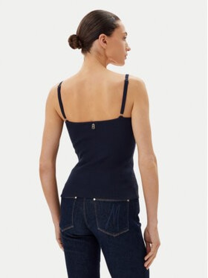 Fracomina Top FR25ST4006K410J9 Granatowy Slim Fit