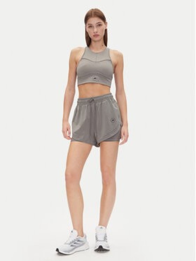 adidas by Stella McCartney Top Training JJ0120 Szary Slim Fit