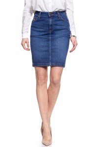 SPÓDNICA JEANSOWA LEE HIGH WAIST SKIRT TRUE BLUE L38QROPB 112108313