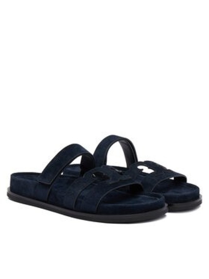 Tory Burch Klapki Ines Sport Slide 163481 Granatowy