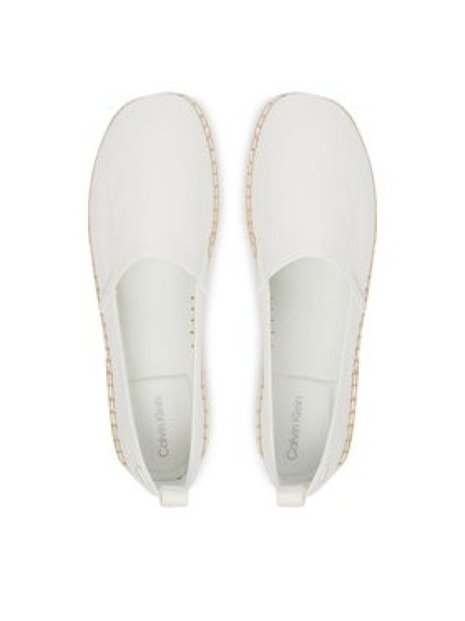 Calvin Klein Espadryle Oblique Espadrille Canvas HW0HW02931 Biały