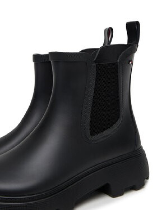 Tommy Hilfiger Kalosze Rubber Flag Cleated FW0FW08637 Czarny