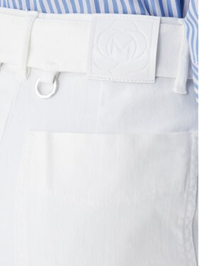 Marella Spodnie materiałowe Nicchia 2613131074 Biały Regular Fit