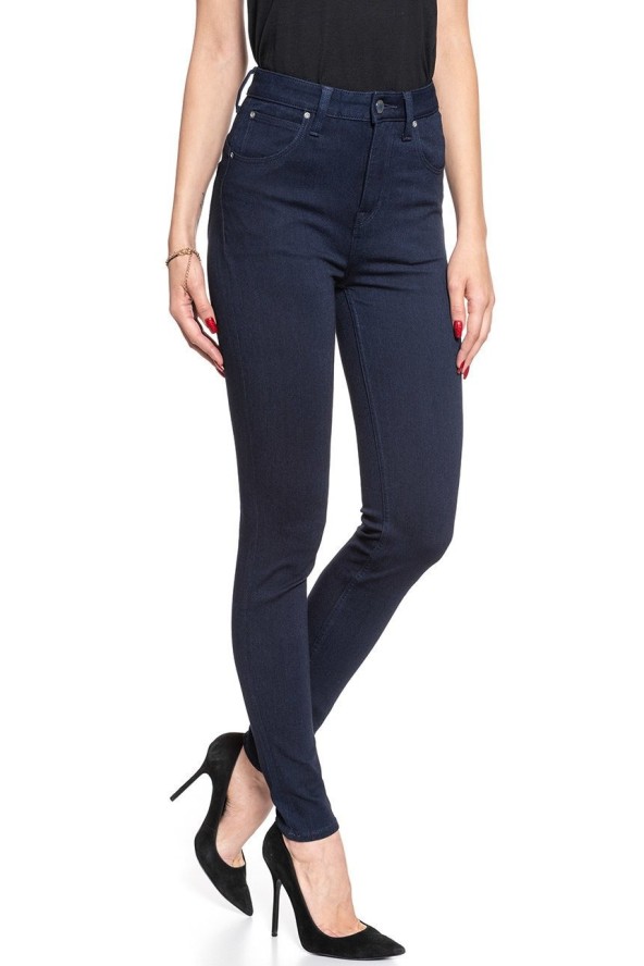 SPODNIE DAMSKIE LEE SCARLETT SUPER HIGH BLACK INDIGO L30LELLJ 112106483
