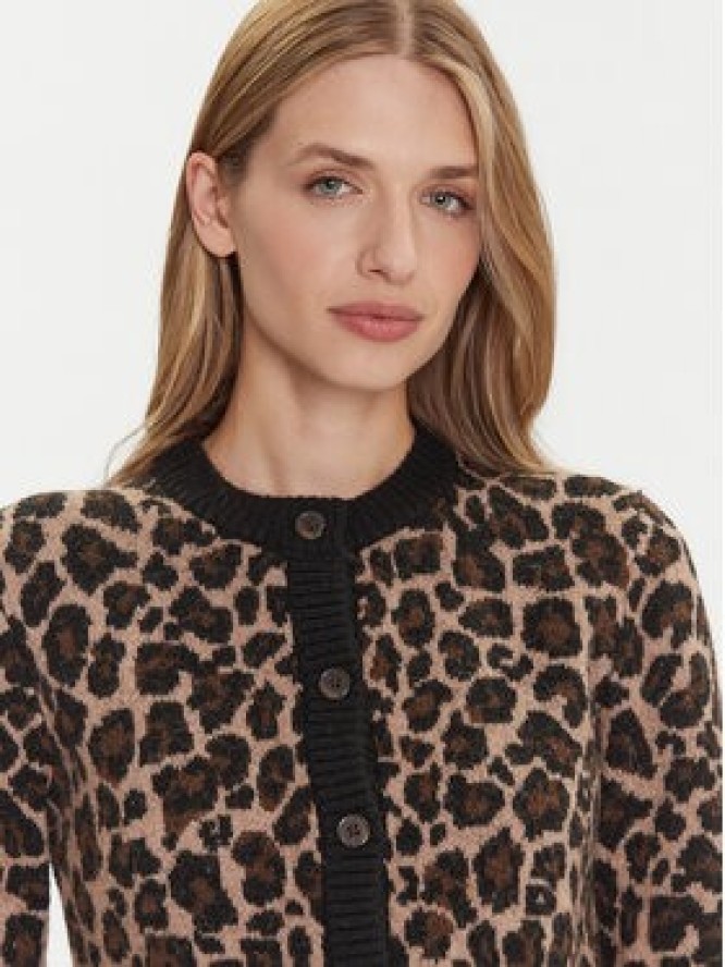 Tommy Jeans Kardigan Leopard DW0DW21968 Brązowy Regular Fit