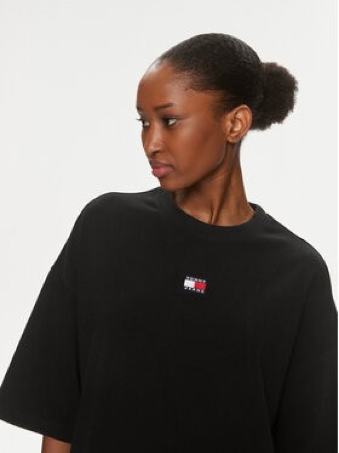 Tommy Jeans Sukienka codzienna Badge DW0DW18145 Czarny Relaxed Fit