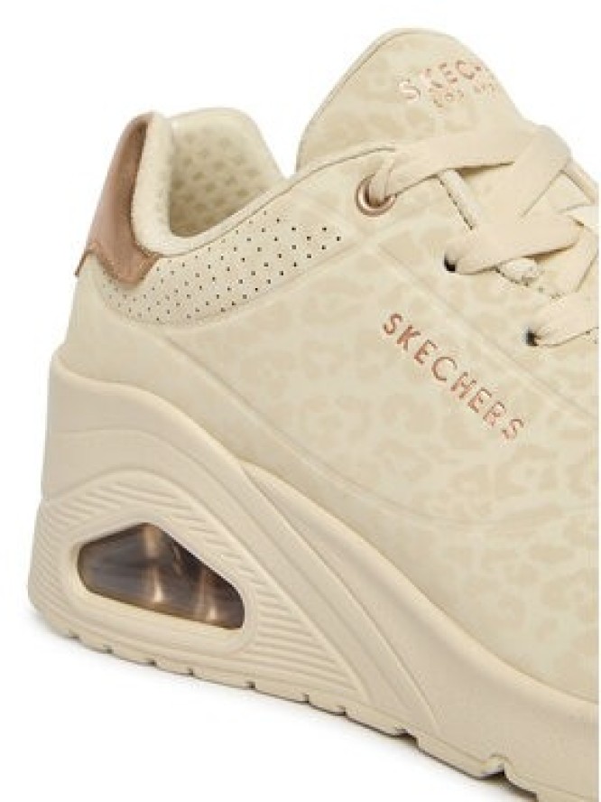 Skechers Sneakersy Uno Wedge - Safari Daze 177521/OFWT Beżowy