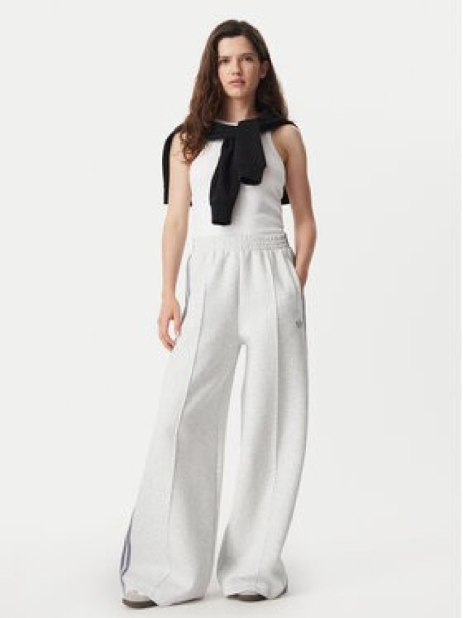 adidas Spodnie dresowe Spacer HY8044 Szary jasny Wide Leg