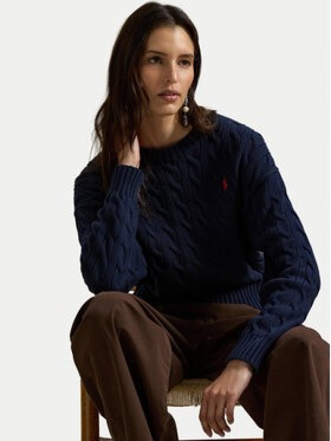 Polo Ralph Lauren Sweter 211A96245001 Granatowy Relaxed Fit